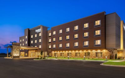 Exterior view of the completed Fairfield Inn & Suites built by Wisconsin general contractor Northcentral Construction